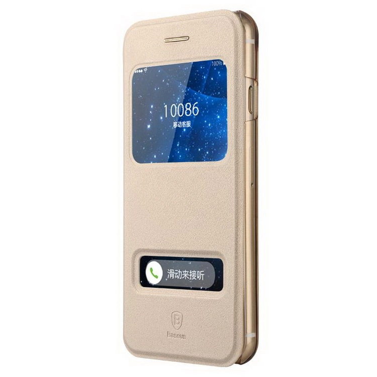 Bao Da iPhone 6 - 4.7" 2 Cửa Sổ View ( Hiệu Baseus, PURE VIEW CASE ) Bao Da iPhone 6 - 4.7" 2 Cửa Sổ View ( Hiệu Baseus, PURE VIEW CASE )